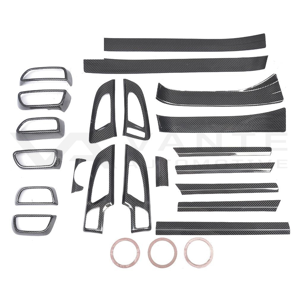 Porsche Cayenne 92A Dry Carbon Fibre Interior Dashboard Panel Trims Set