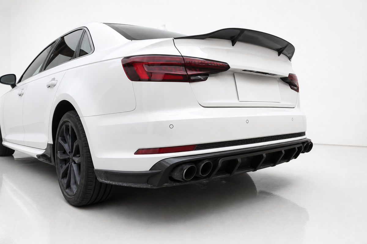Audi S4 B9 Carbon Fibre Rear Bumper Diffuser with Splitter
