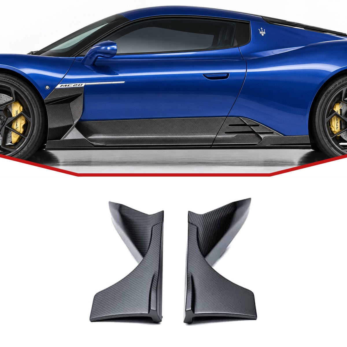Maserati MC20 Carbon Fibre Side Skirts part 2