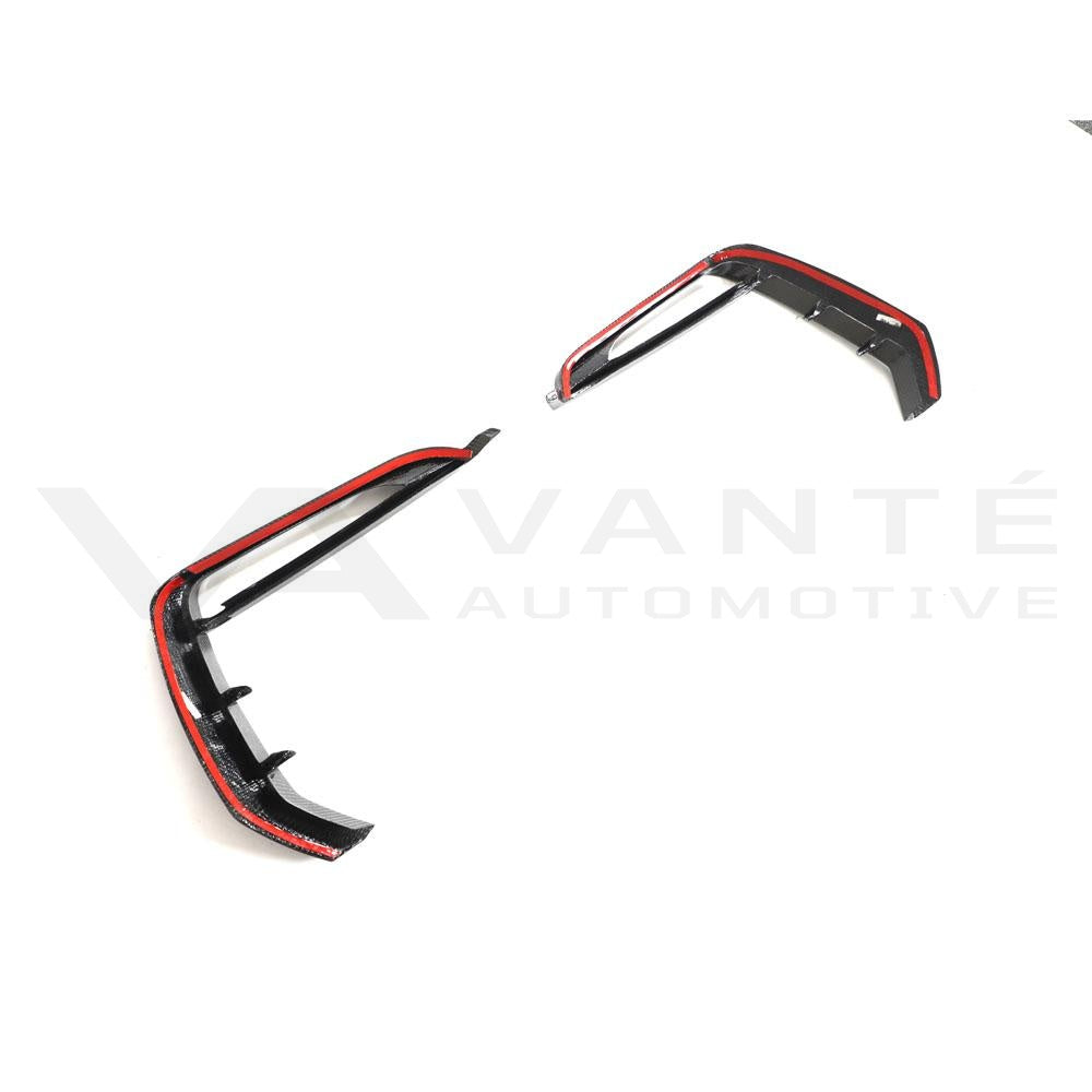 Audi RSQ8 4M Canards Delanteros/Moldura Parachoques/Cubiertas de Faros Antiniebla de Fibra de Carbono
