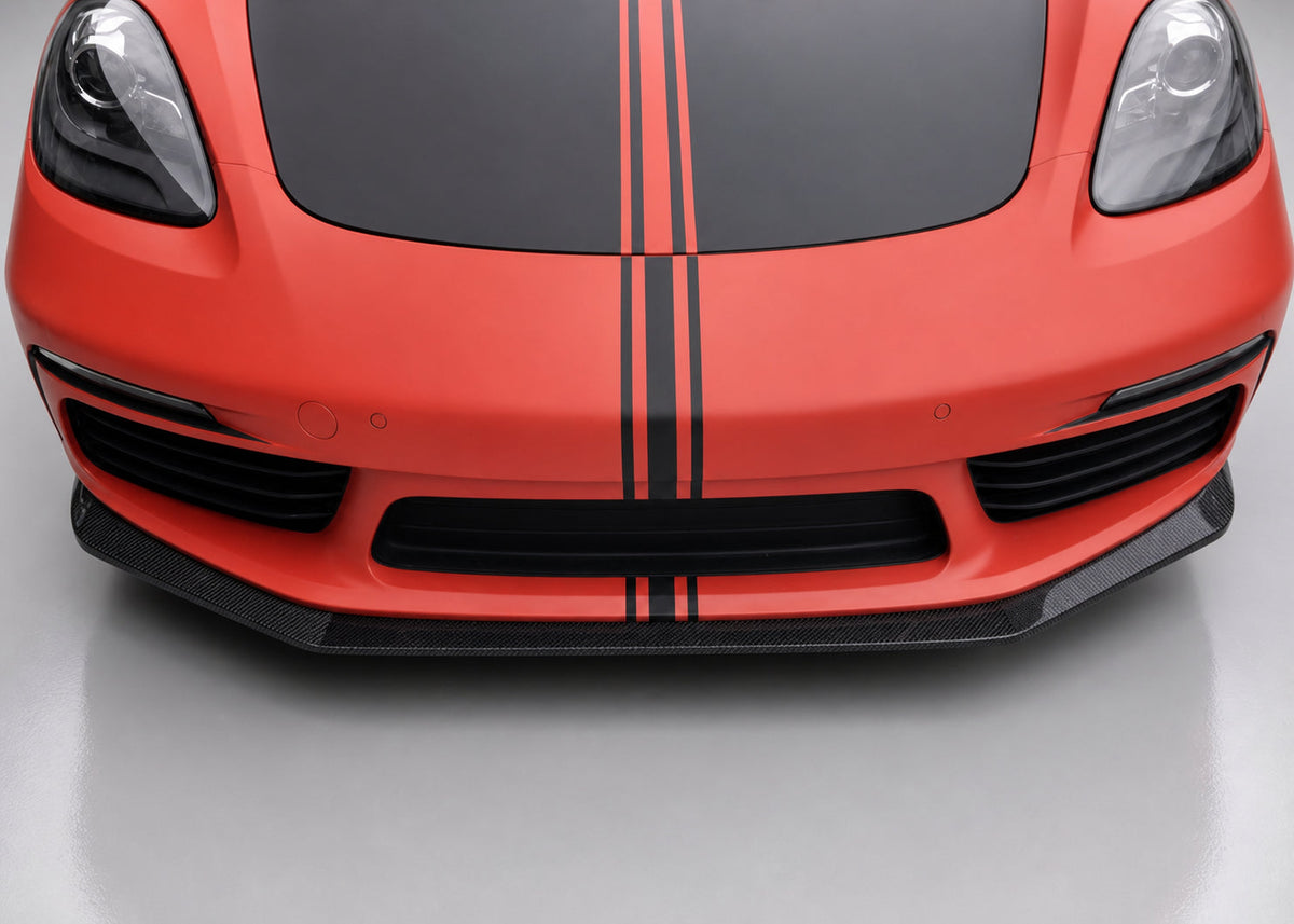 Porsche 718 Boxster/Cayman Carbon Fibre Three-Stage Front Lip