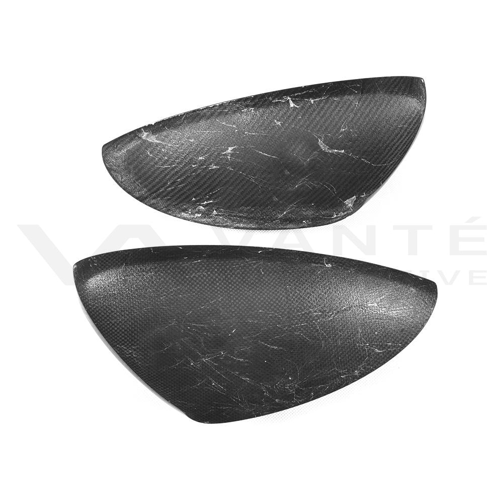 Porsche 718 Boxster/Cayman Carbon Fibre Mirror Cover Caps (Left Hand Drive)