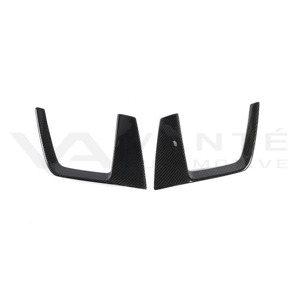 Garnitures d'aération de feux antibrouillard avant en fibre de carbone pour Audi A4 S-Line/S4 B9