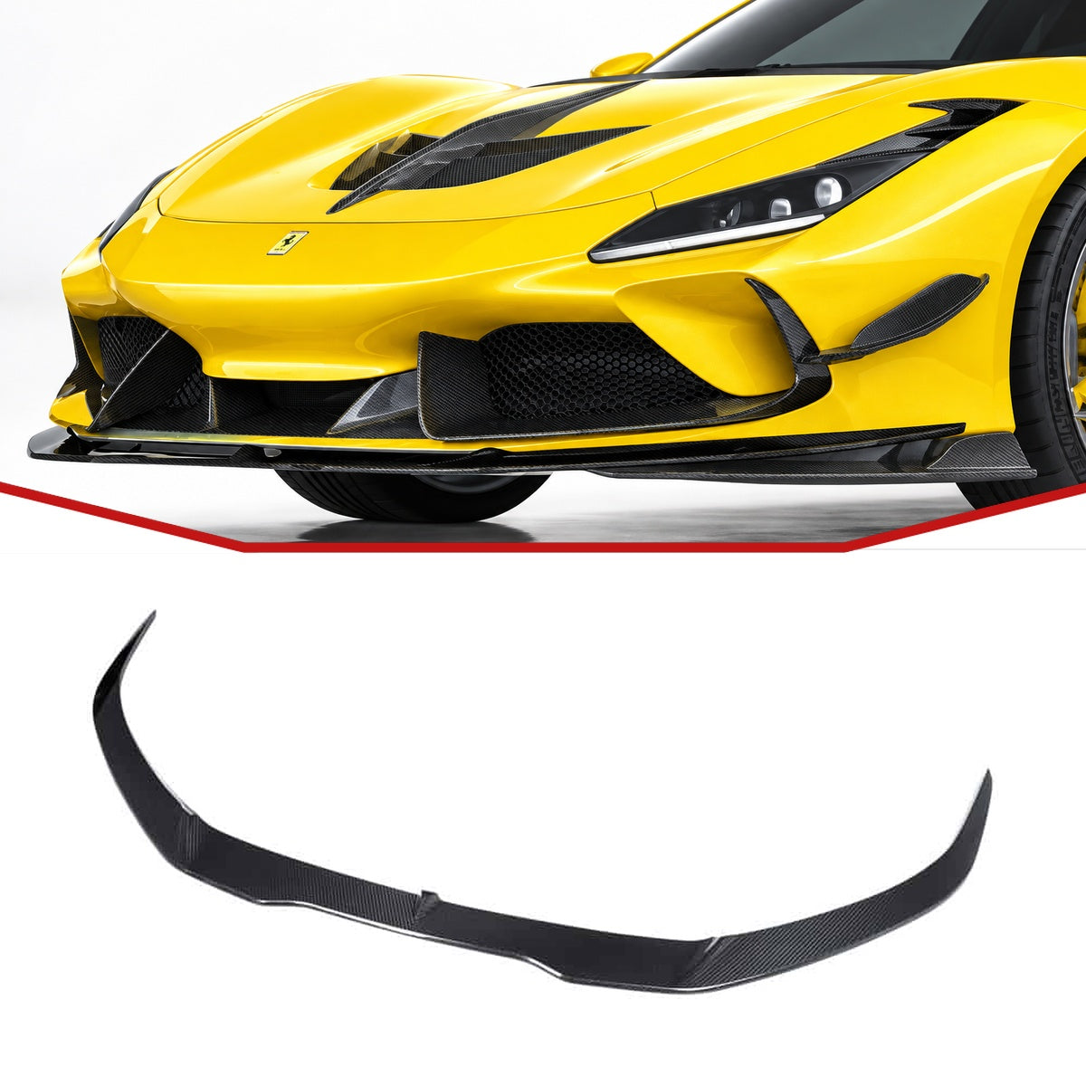 Ferrari F8 Tributo Lip Anteriore Inferiore in Carbonio