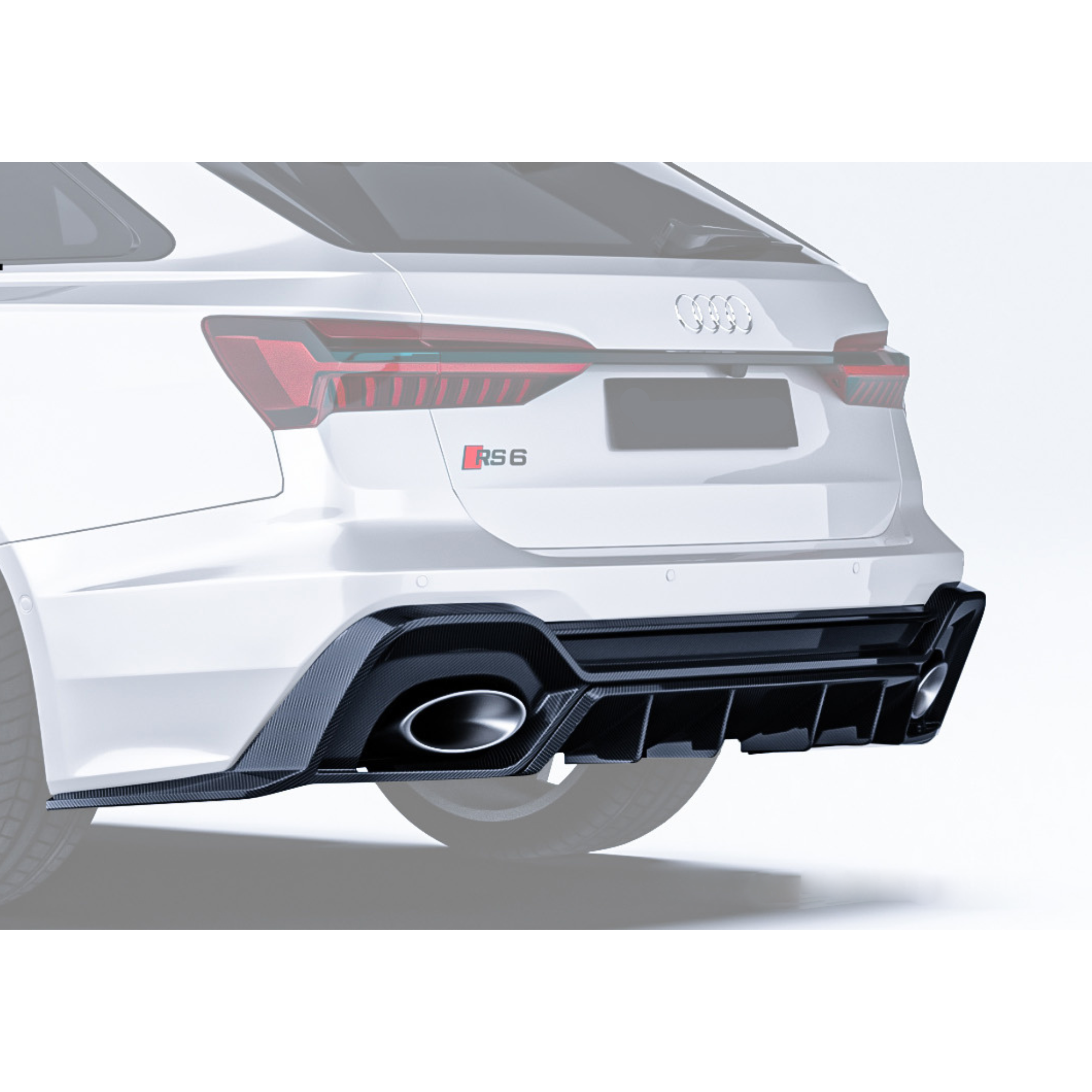Audi RS6/RS7 C8 Carbon Fiber Rear Diffuser V3 image 3