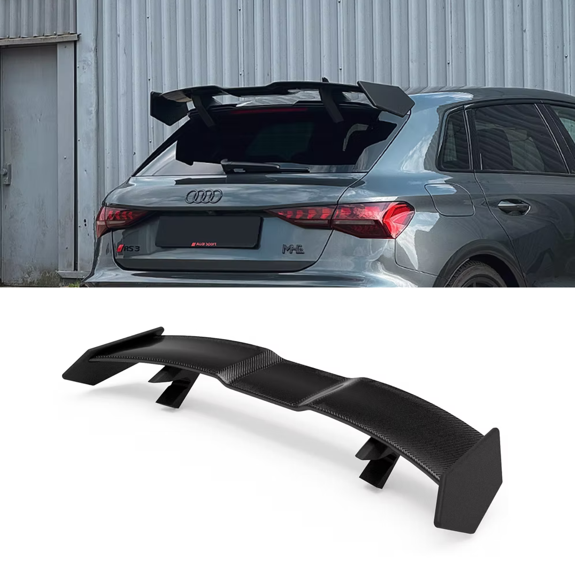 Audi A3/S3/RS3 8Y Rear Wing Spoiler Carbon Fibre image 0