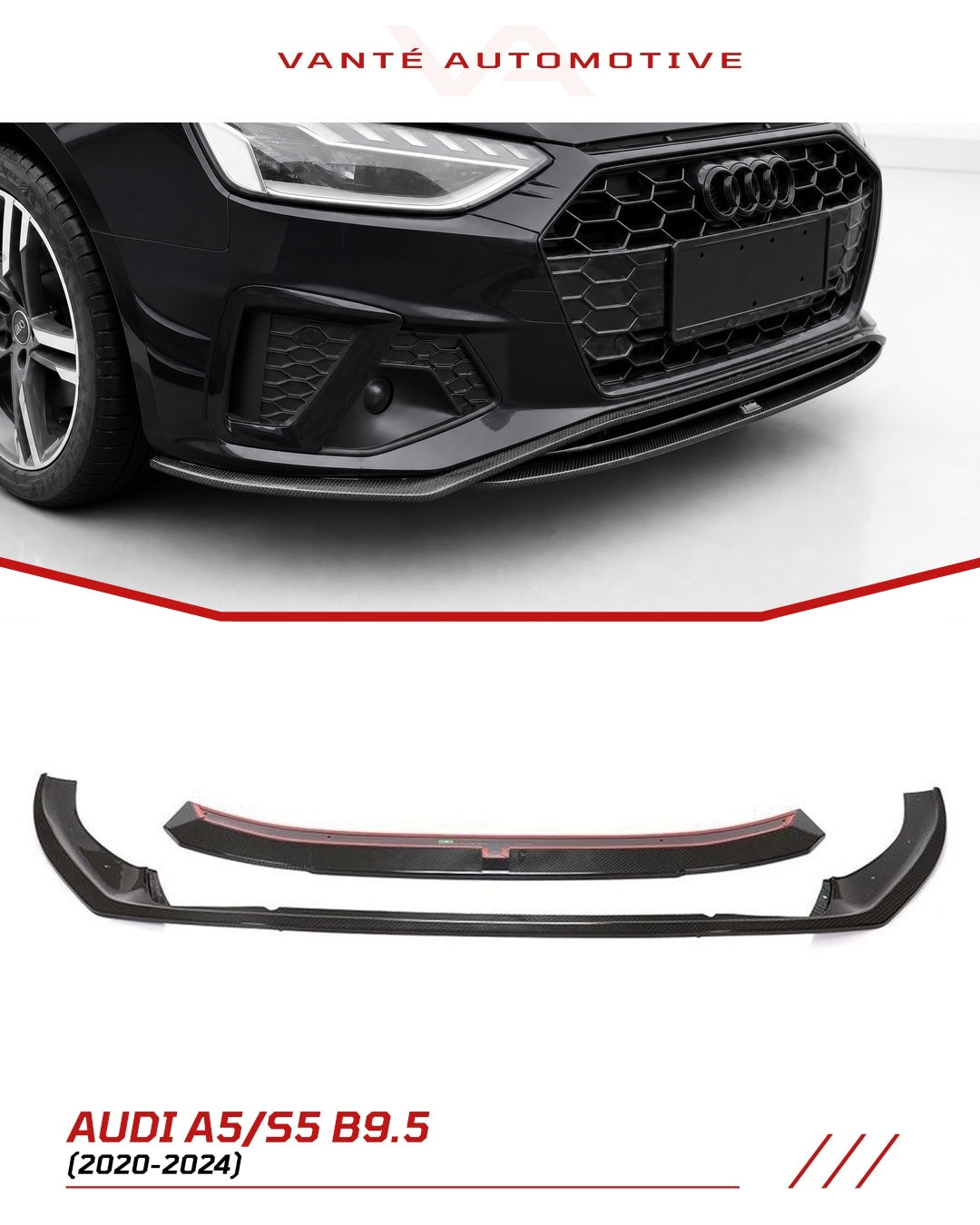 Audi A5 S-Line/S5 B9.5 Dry Carbon Fibre Front Lippe