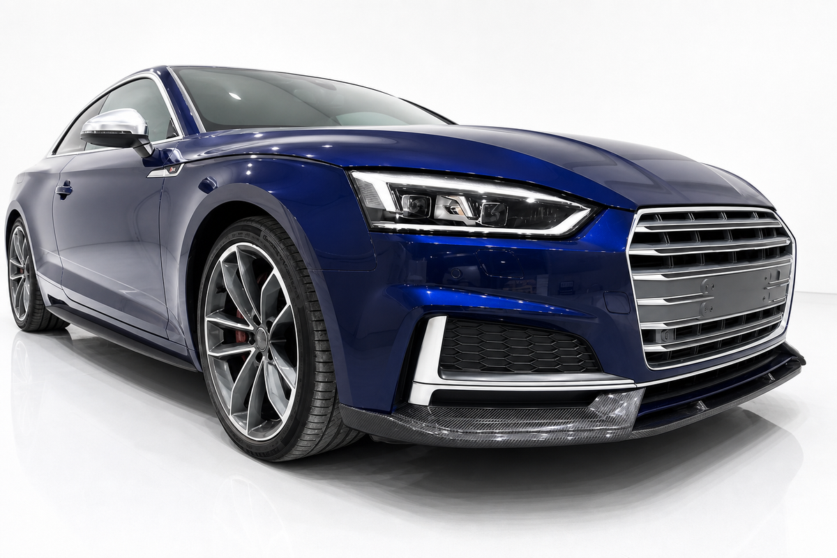 Audi A5 S-Line/S5 B9 Séparateur de lèvre avant en fibre de carbone