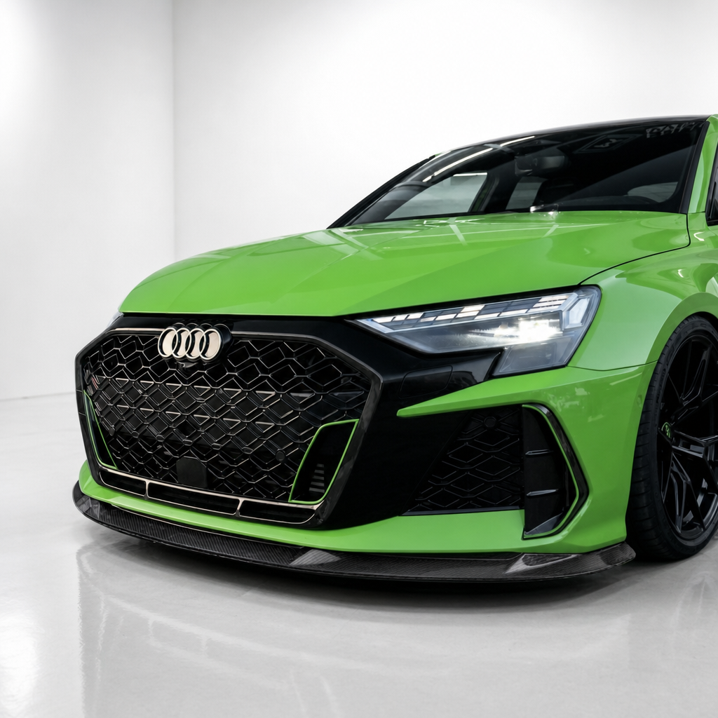 Becquet avant en fibre de carbone pour Audi RS3 8Y.5
