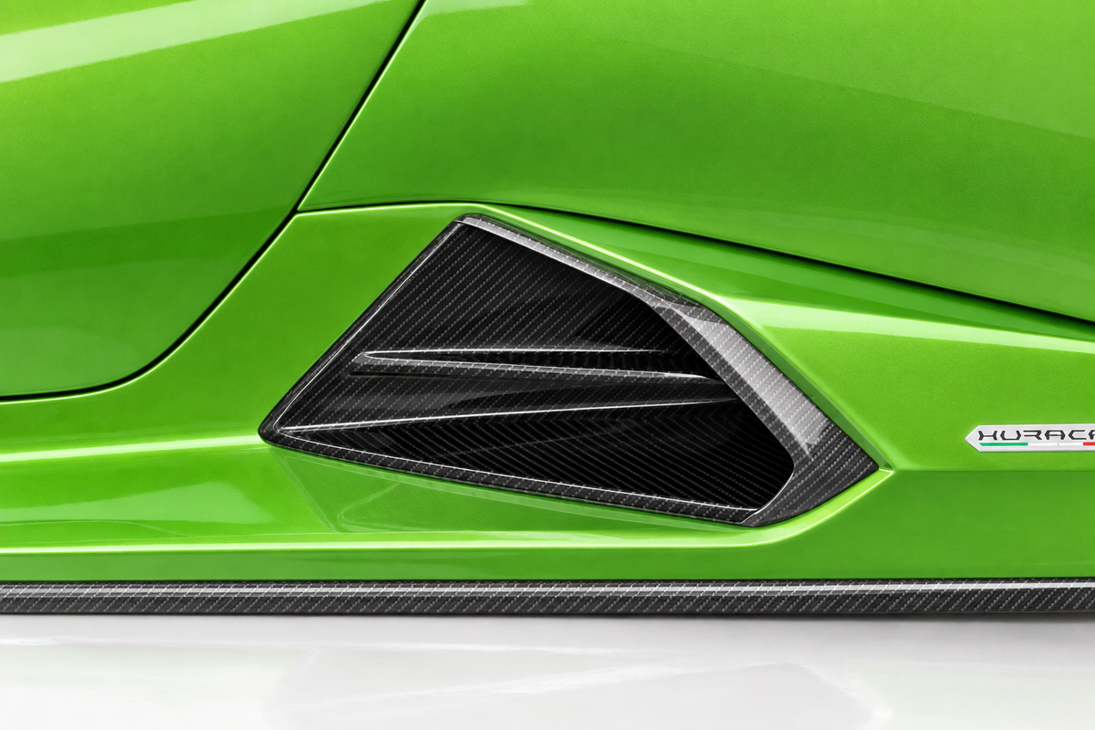 Lamborghini Huracan EVO Type 724 Carbon Fibre Side Skirt Vent Trims