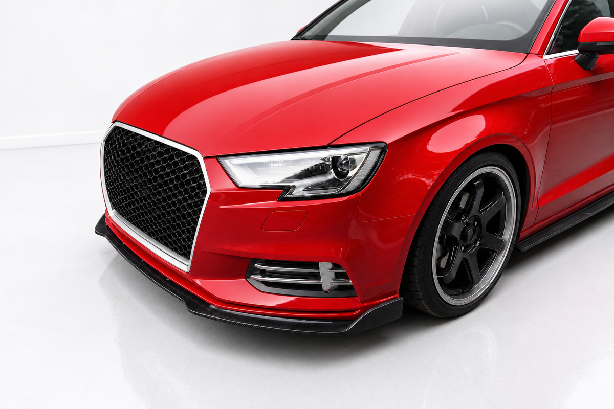 Lame de pare-chocs avant en fibre de carbone Audi A3/S3 8V V2