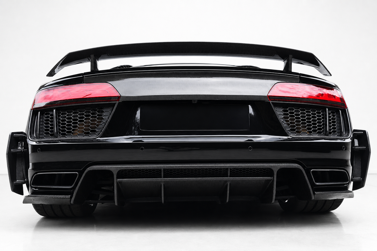 Audi R8 4S カーボンファイバー フルリア スポイラーウイング
