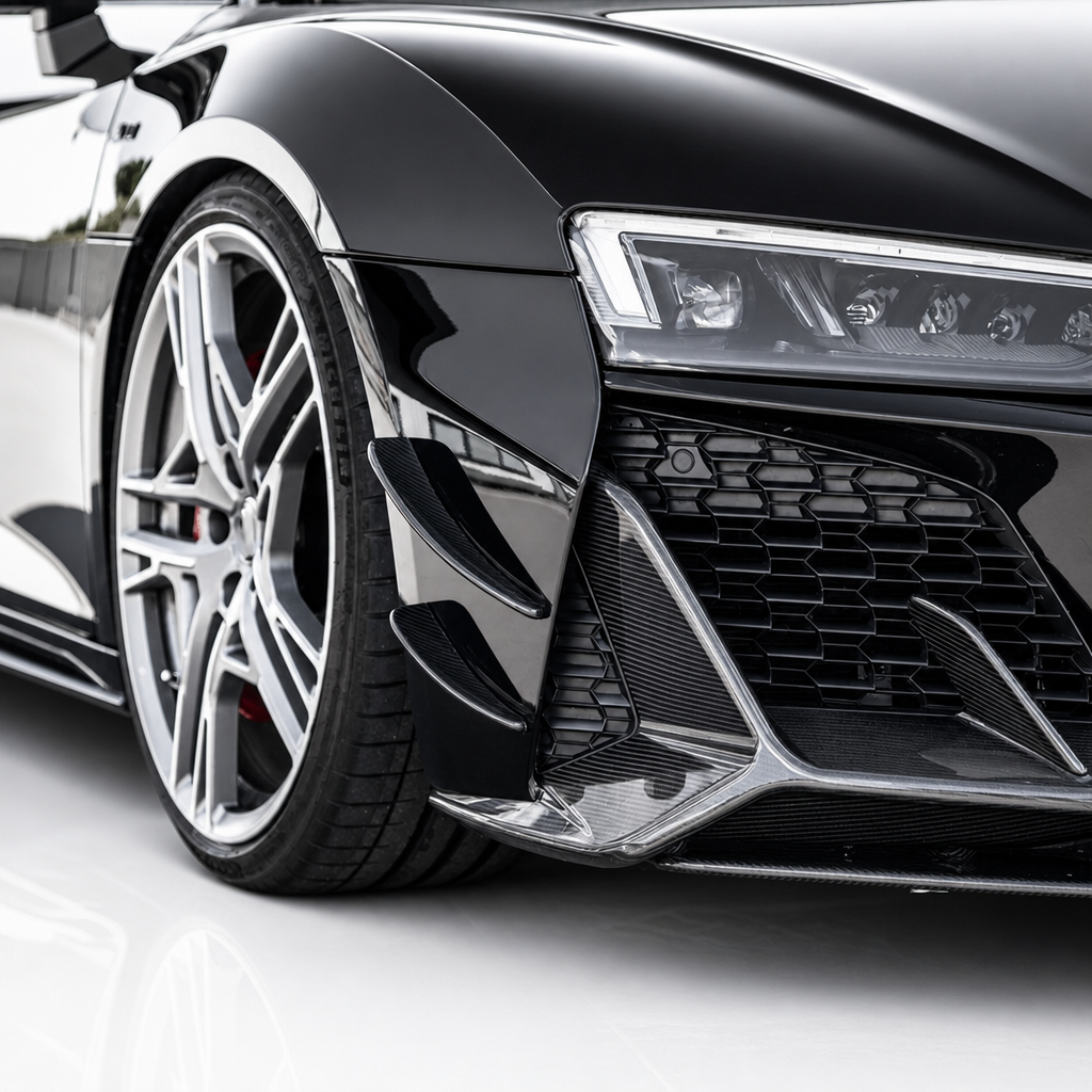 Audi R8 4S FL Canard Paraurti Anteriore in Carbonio