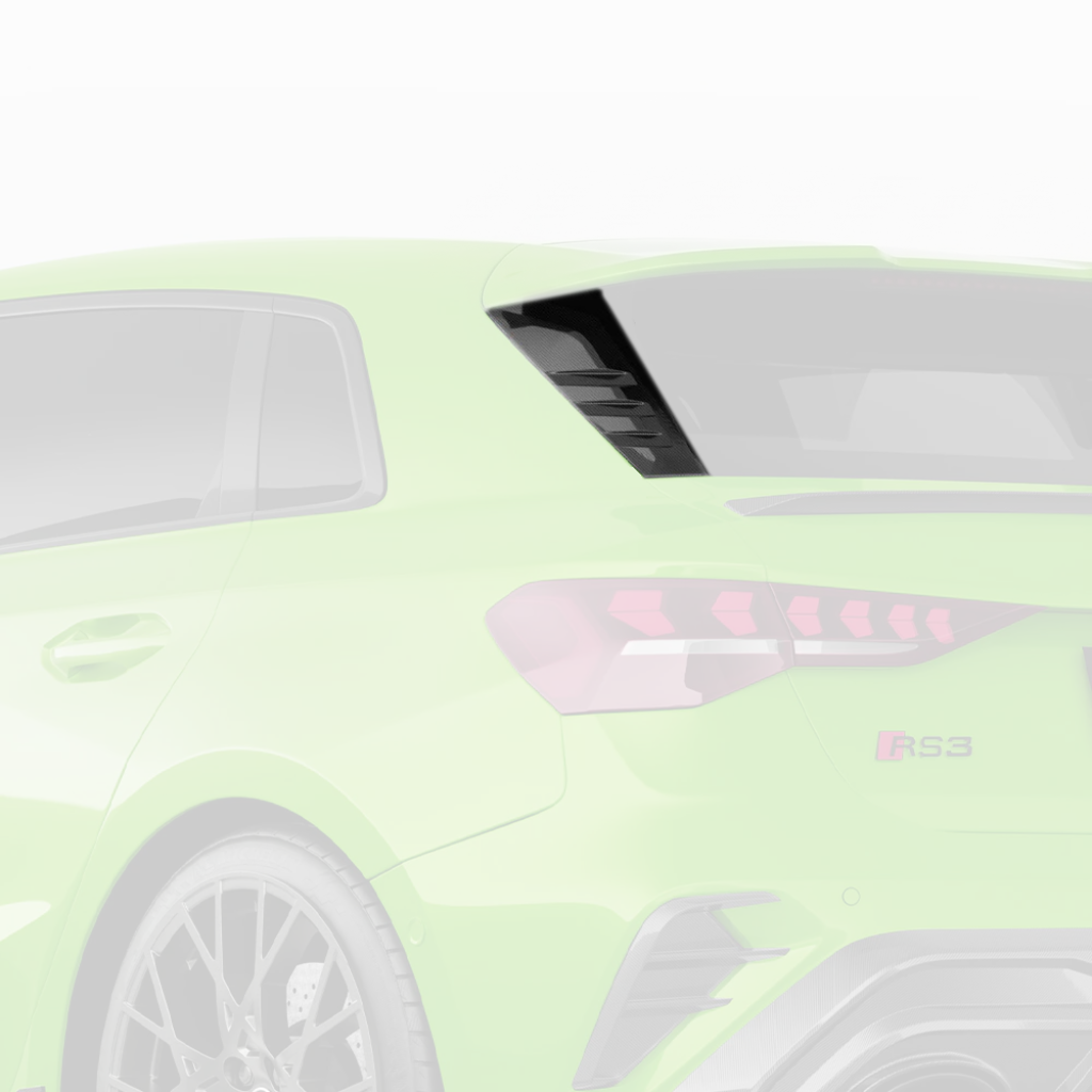 Audi A3/S3/RS3 8Y and 8Y.5 Rear Window Carbon Fibre Wing/Spoiler Trim image 2