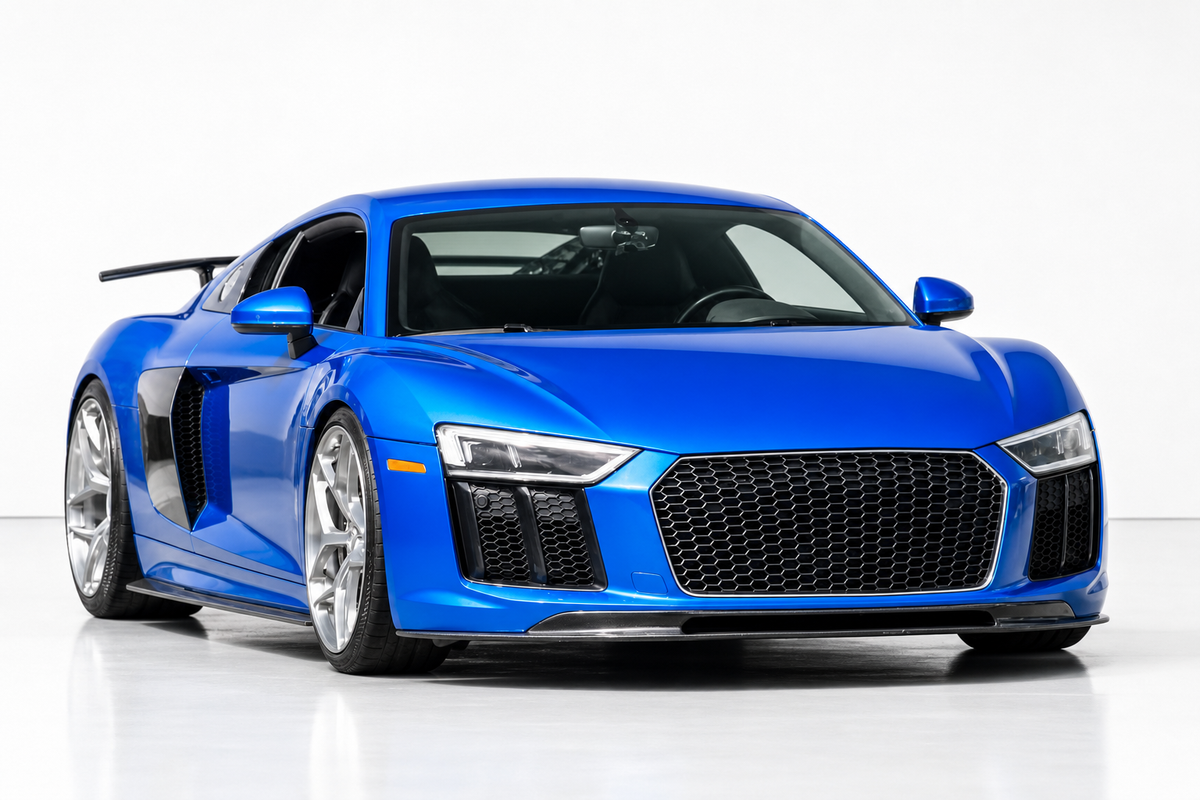 Audi R8 4S Labio de Divisor Delantero de Fibra de Carbono V3