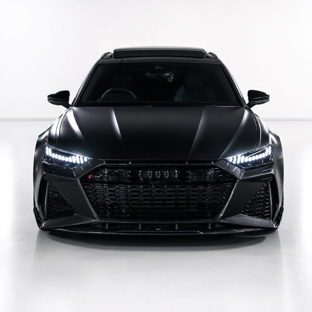 Audi RS6/RS7 C8 Carbon Fiber Front Grill Overlay Trim Cover
