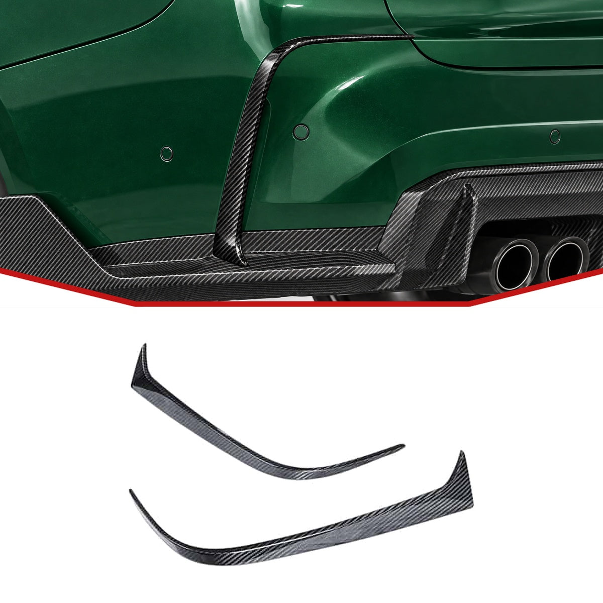 BMW M3 G80 Carbon Fibre Rear Canards