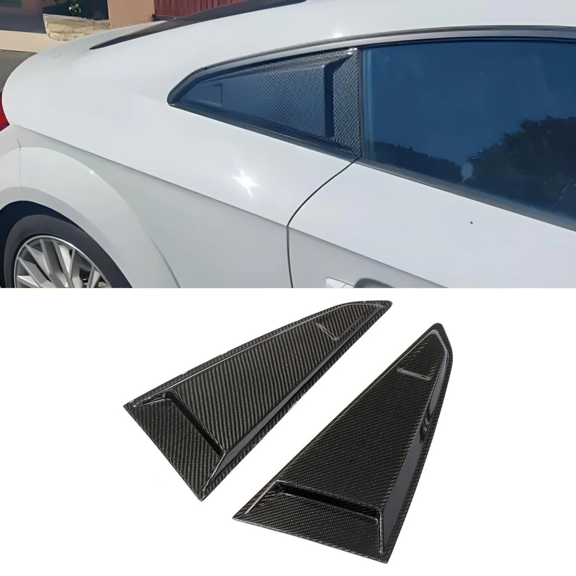Audi TT/TTS/TTRS 8S (MK3) Carbon Fiber Rear QTR glass Window Scoops