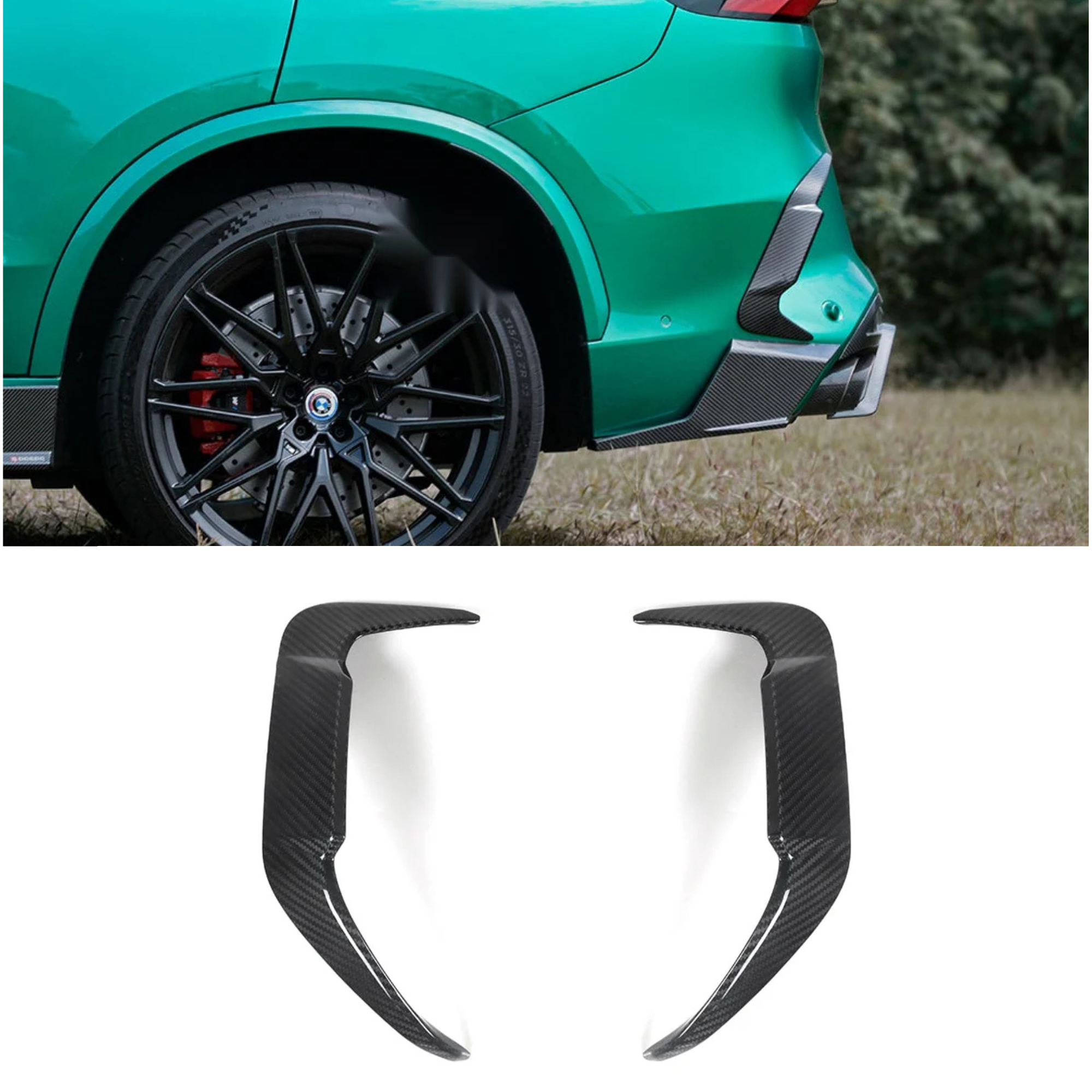 BMW X5M F95 Facelift Prepreg Carbon Fibre Rear Bumper Insert