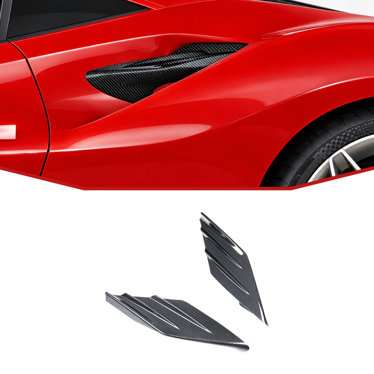 Ferrari F8 Tributo Carbon Fibre Hintere Lufteinlassöffnung