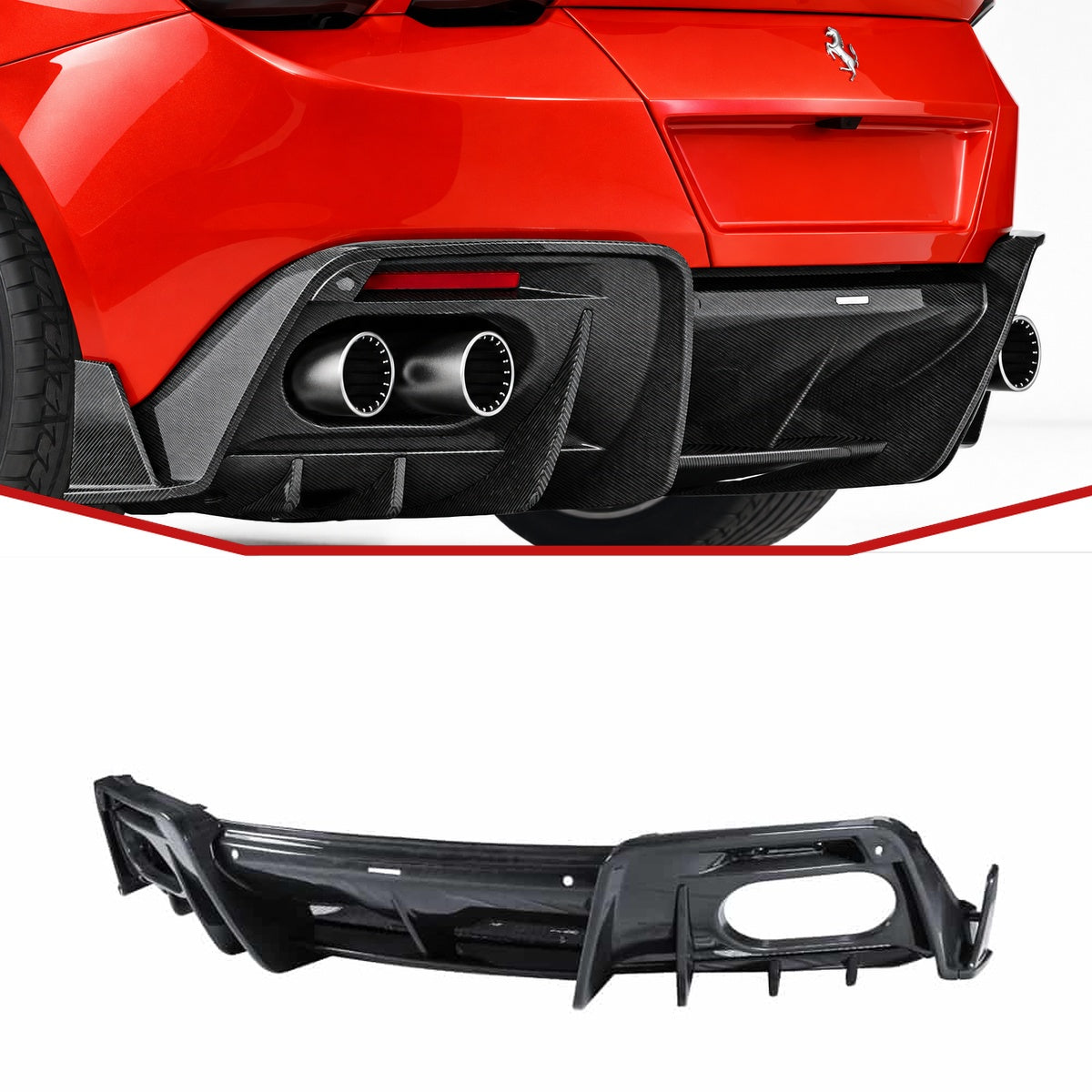 Ferrari Roma Carbon Fibre Rear Diffuser