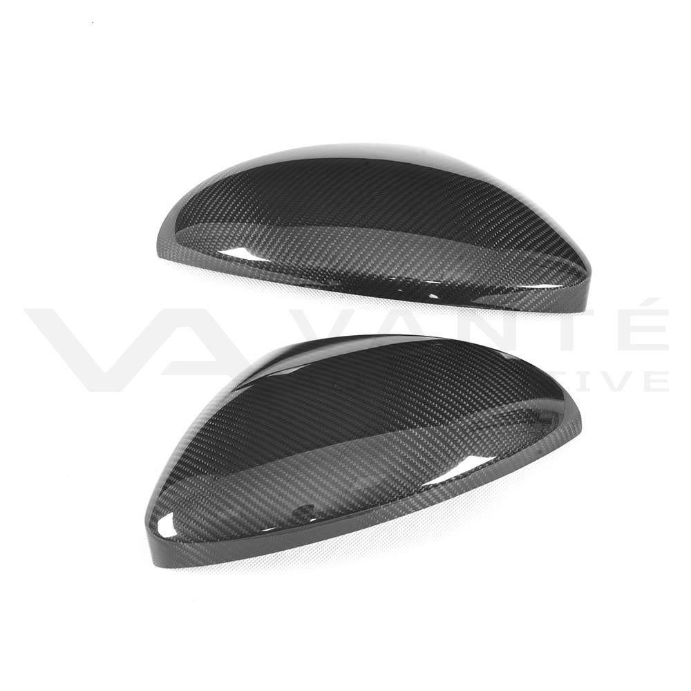 Porsche 718 Boxster/Cayman Carbon Fibre Mirror Cover Caps (Left Hand Drive)
