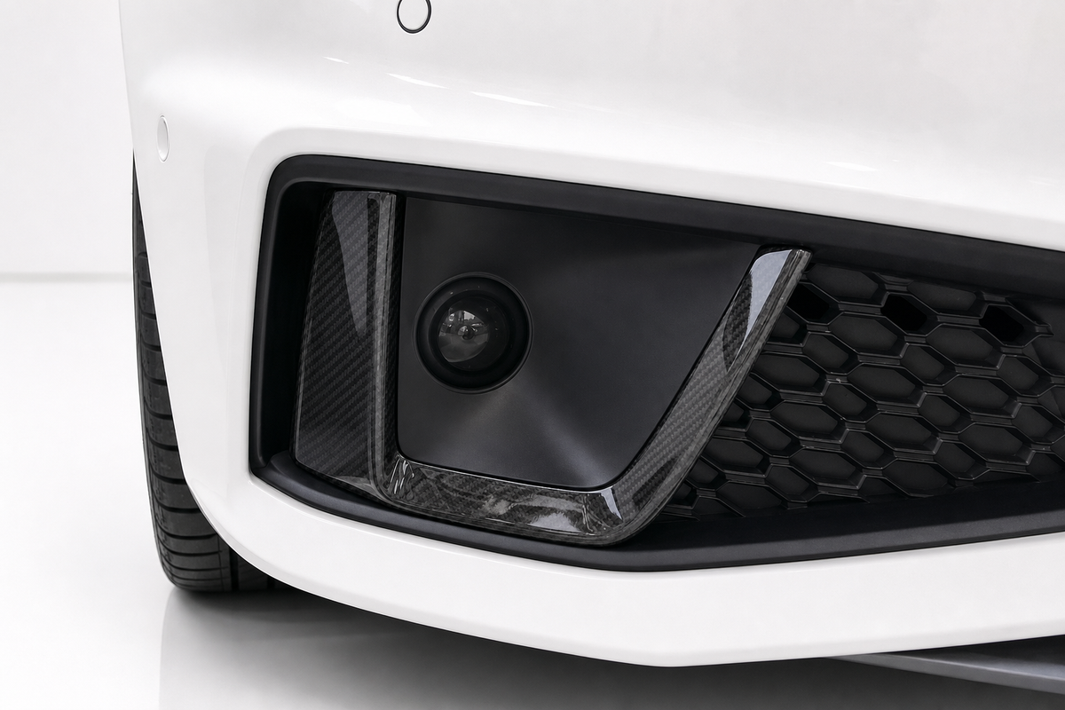Embellecedores de fibra de carbono para las tomas de aire antiniebla delanteras Audi A4 S-Line/S4 B9