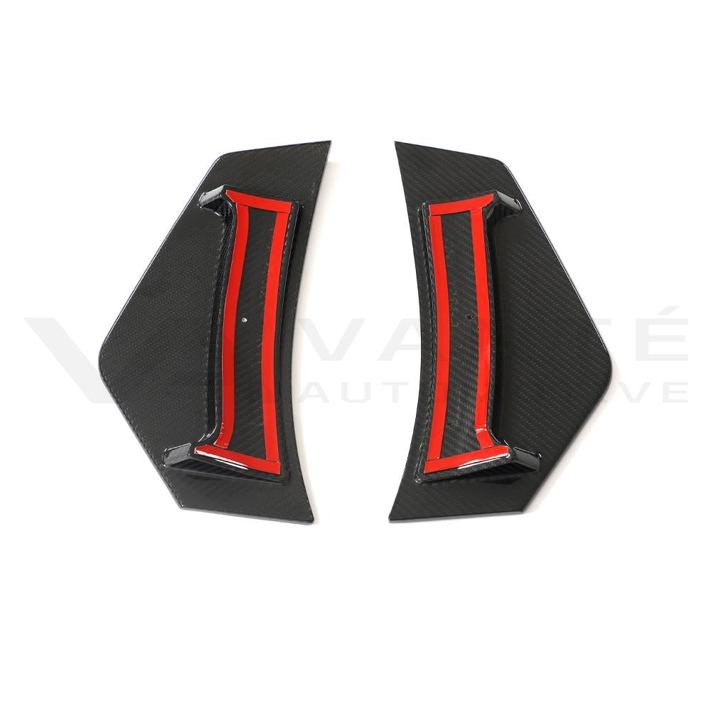Audi R8 4S FL Carbon Fiber Rear Bumper Blades Fins