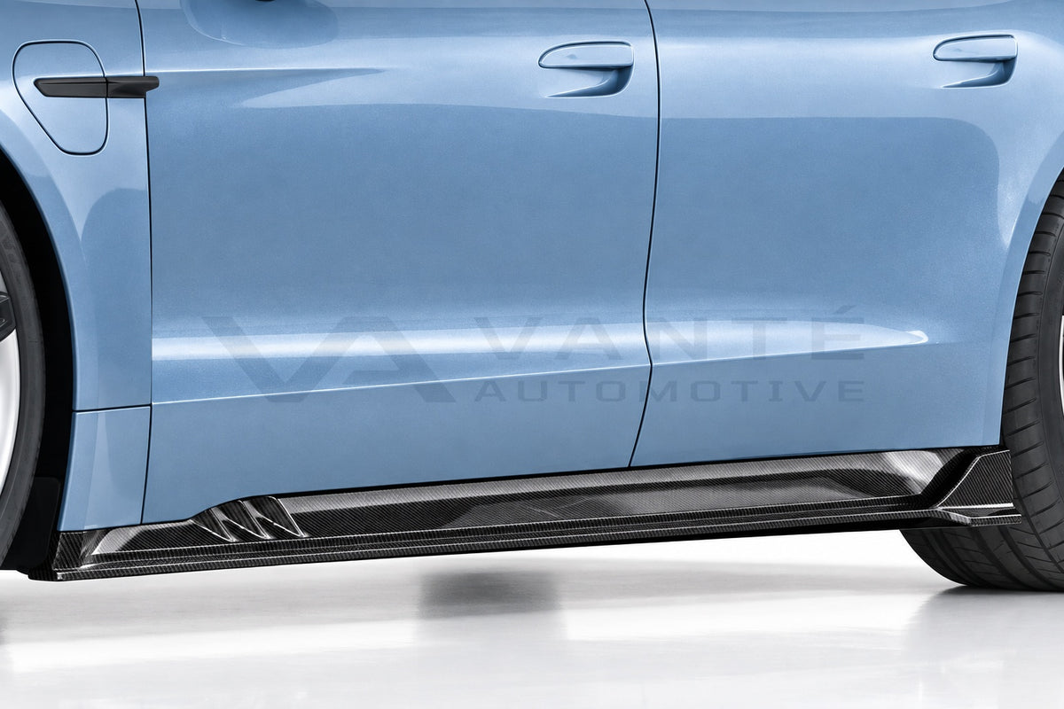 Porsche Taycan Carbon Fibre Side Skirts – image 2