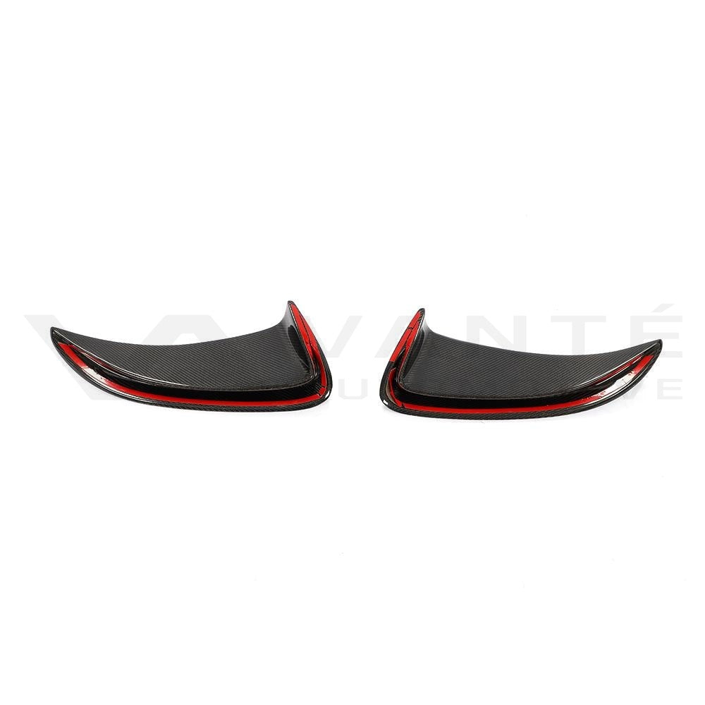 Porsche 718 Boxster Cayman 982 Carbon Fibre Rear Side Door Vents Trim Cover