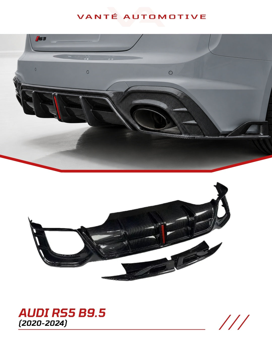 Audi RS5 B9.5 Carbon Fibre Rear Diffuser