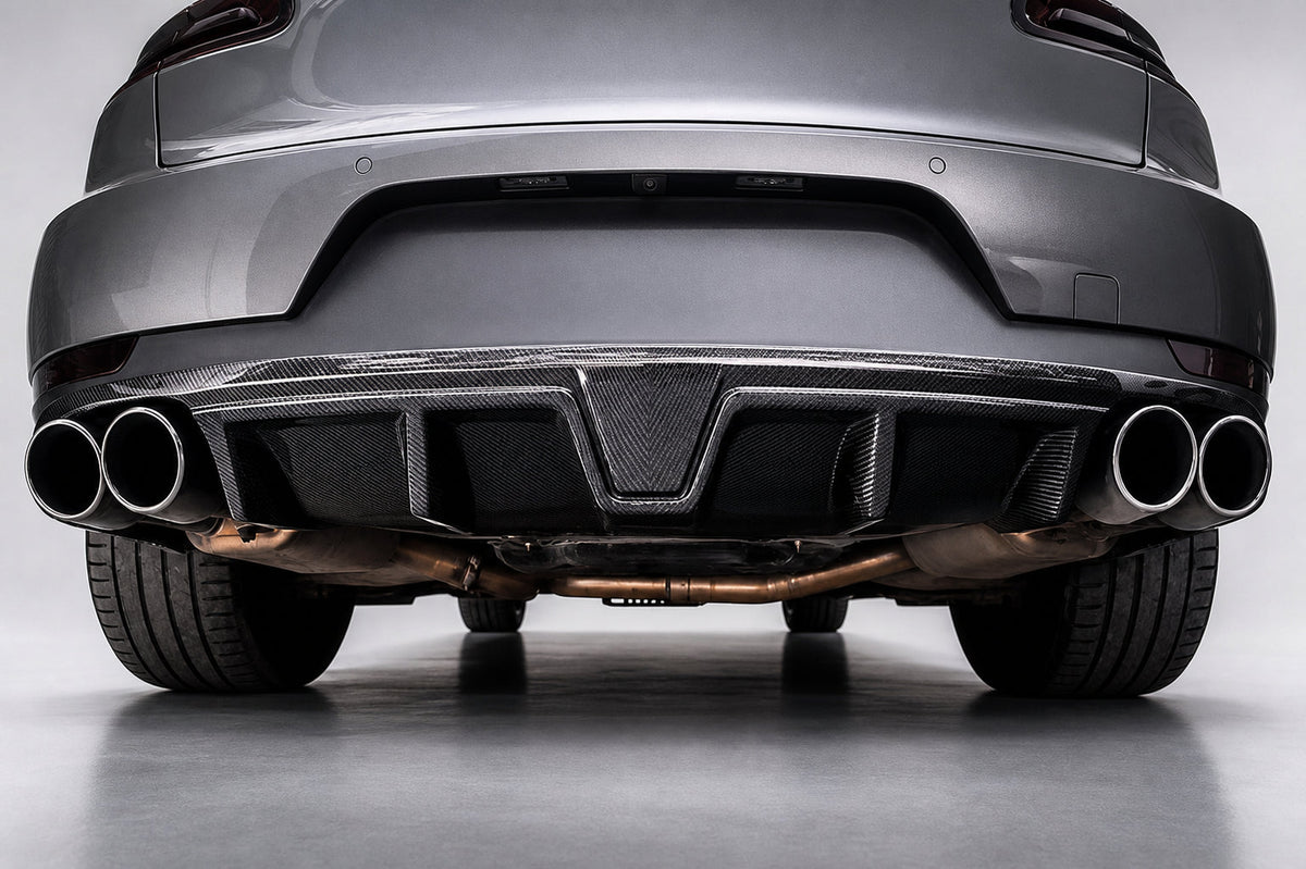 Porsche Macan 95B Carbon Fibre Rear Bumper Diffuser without Light