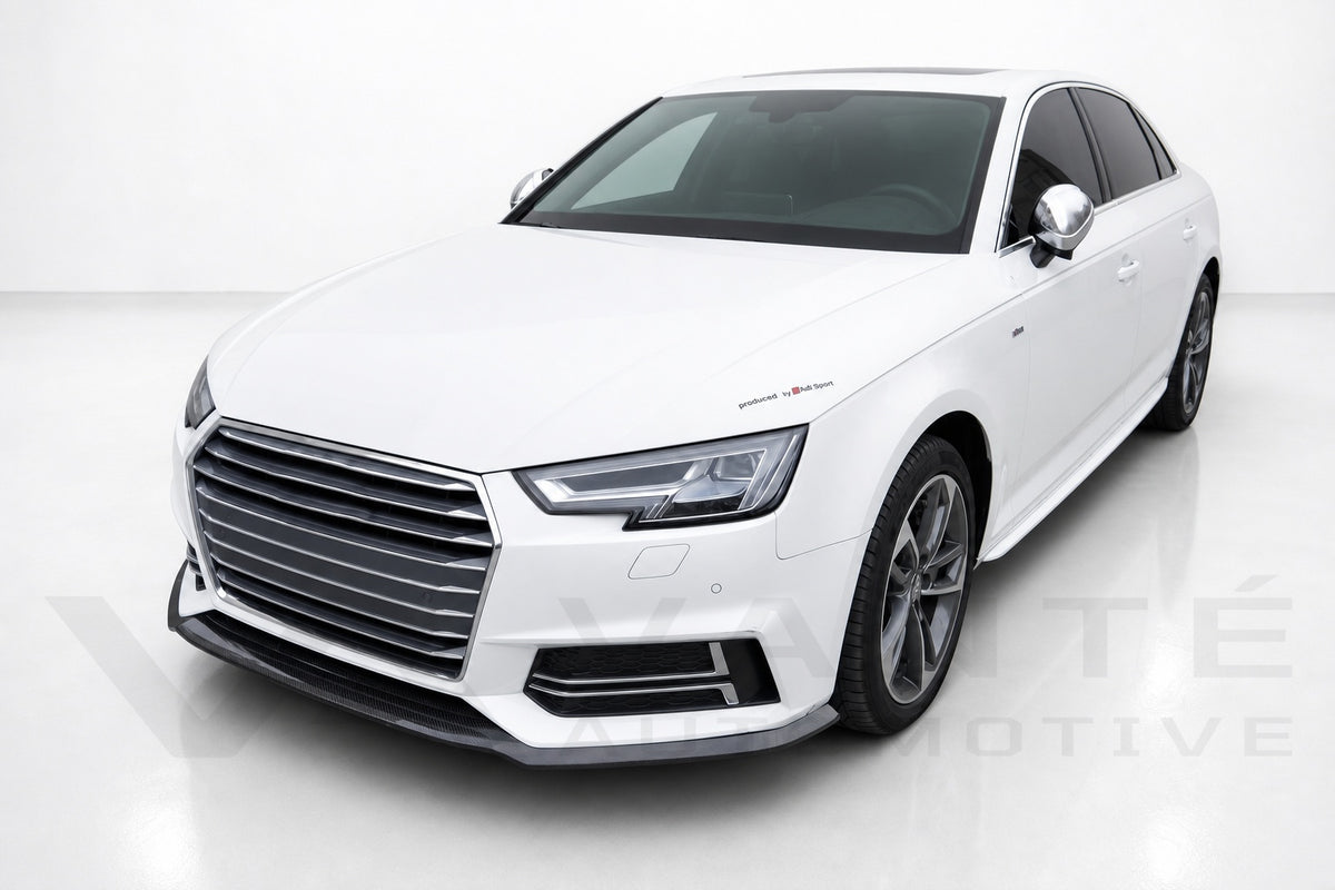 Audi A4 S-Line / S4 B9 Divisor de Labio de Parachoques Delantero de Fibra de Carbono