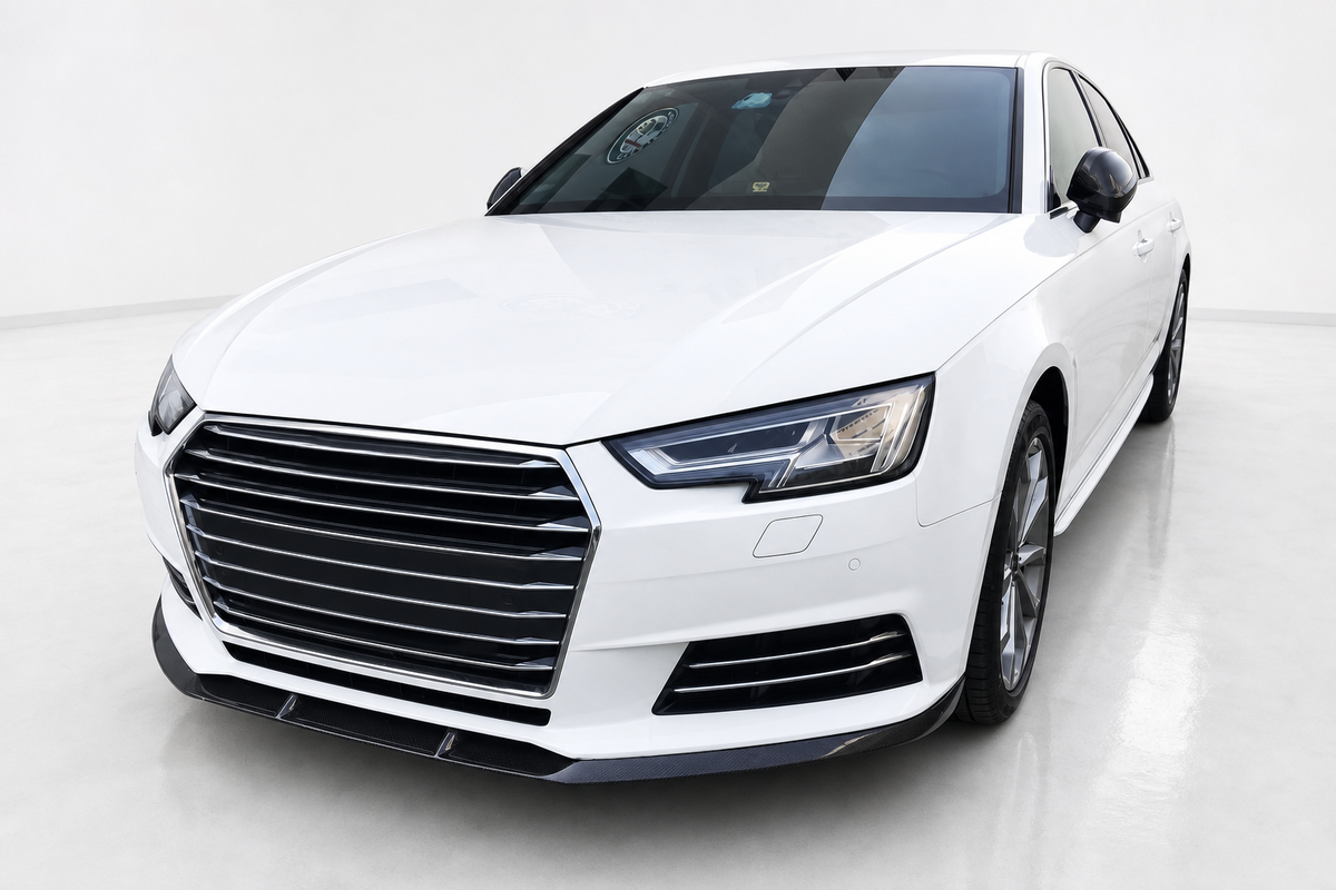 Audi A4 B9 Labio Divisor de Parachoques Delantero de Fibra de Carbono