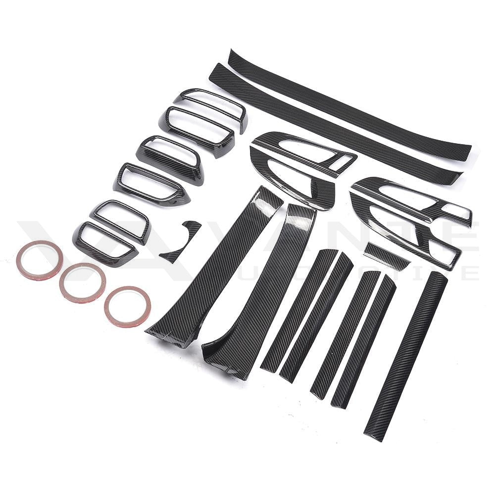 Porsche Cayenne 92A Dry Carbon Fibre Interior Dashboard Panel Trims Set