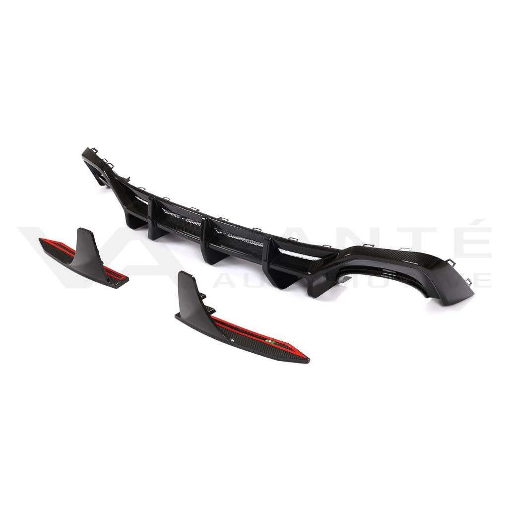 Audi RS6/RS7 C8 Carbon Fiber Rear Bumper Diffuser Lip V2