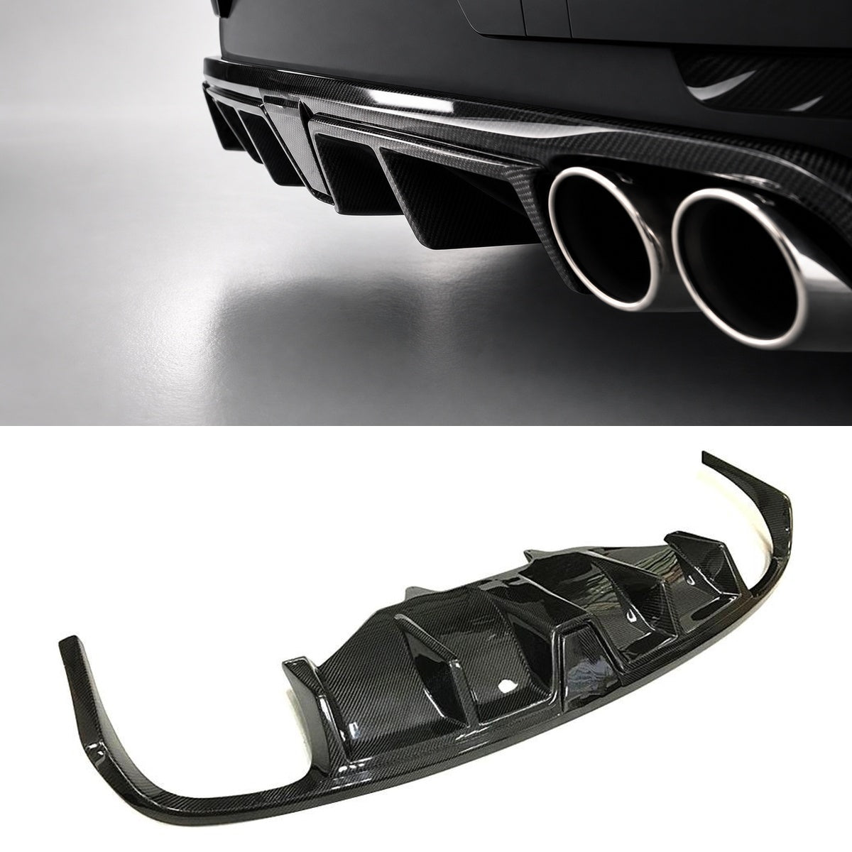 Porsche Macan 95B Carbon Fibre Rear Bumper Diffuser without Light