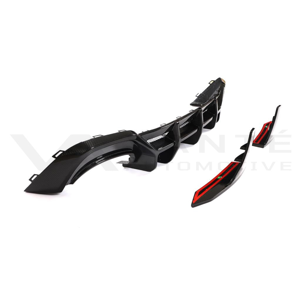 Audi RS6/RS7 C8 Carbon Fiber Rear Bumper Diffuser Lip V2