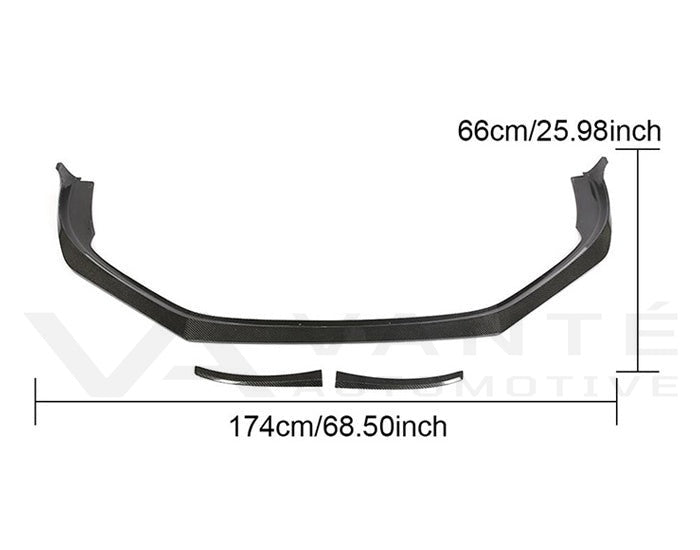 Porsche 718 Boxster/Cayman Carbon Fibre Three-Stage Front Lip