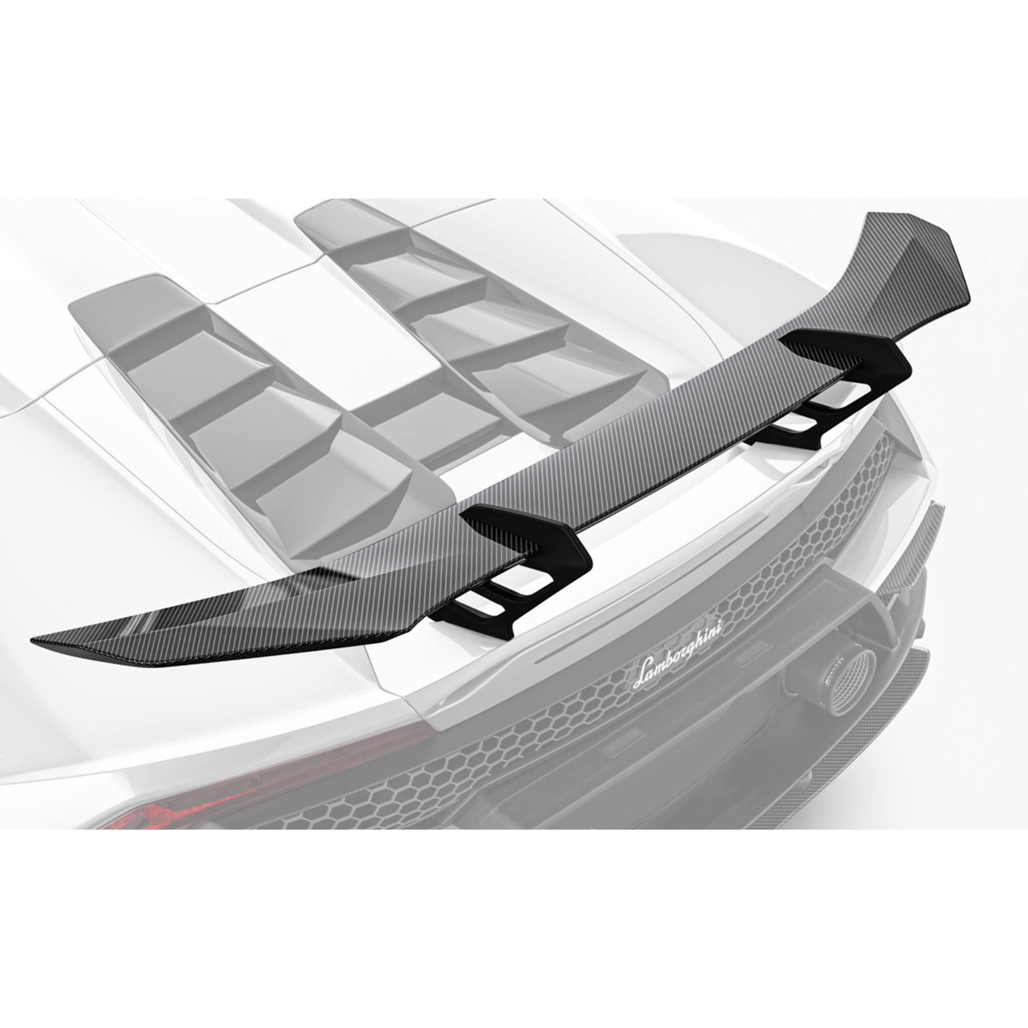 Lamborghini Huracan Evo Carbon Fiber Rear Wing Spoiler image 3