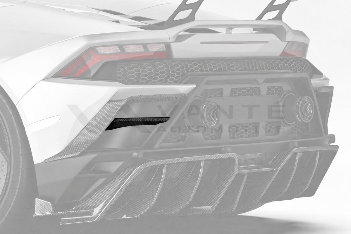 Lamborghini Huracan Evo Carbon Fibre Rear Bumper Trims – image 4
