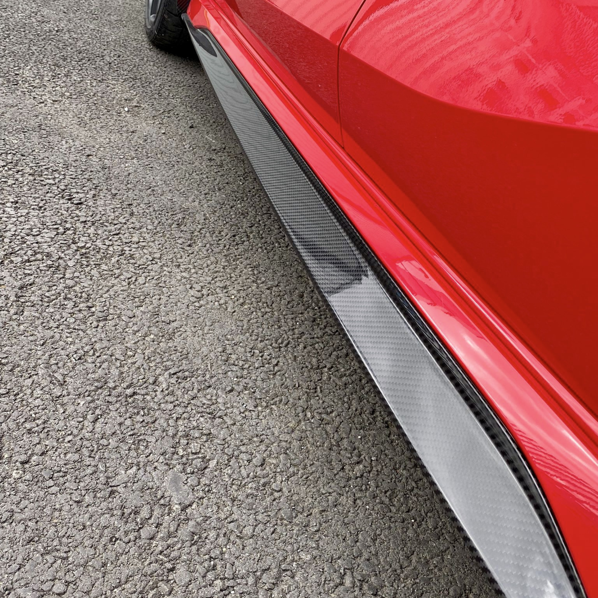 Audi RS3 8Y Carbon Fibre Side Skirts V2 Replacement image 2