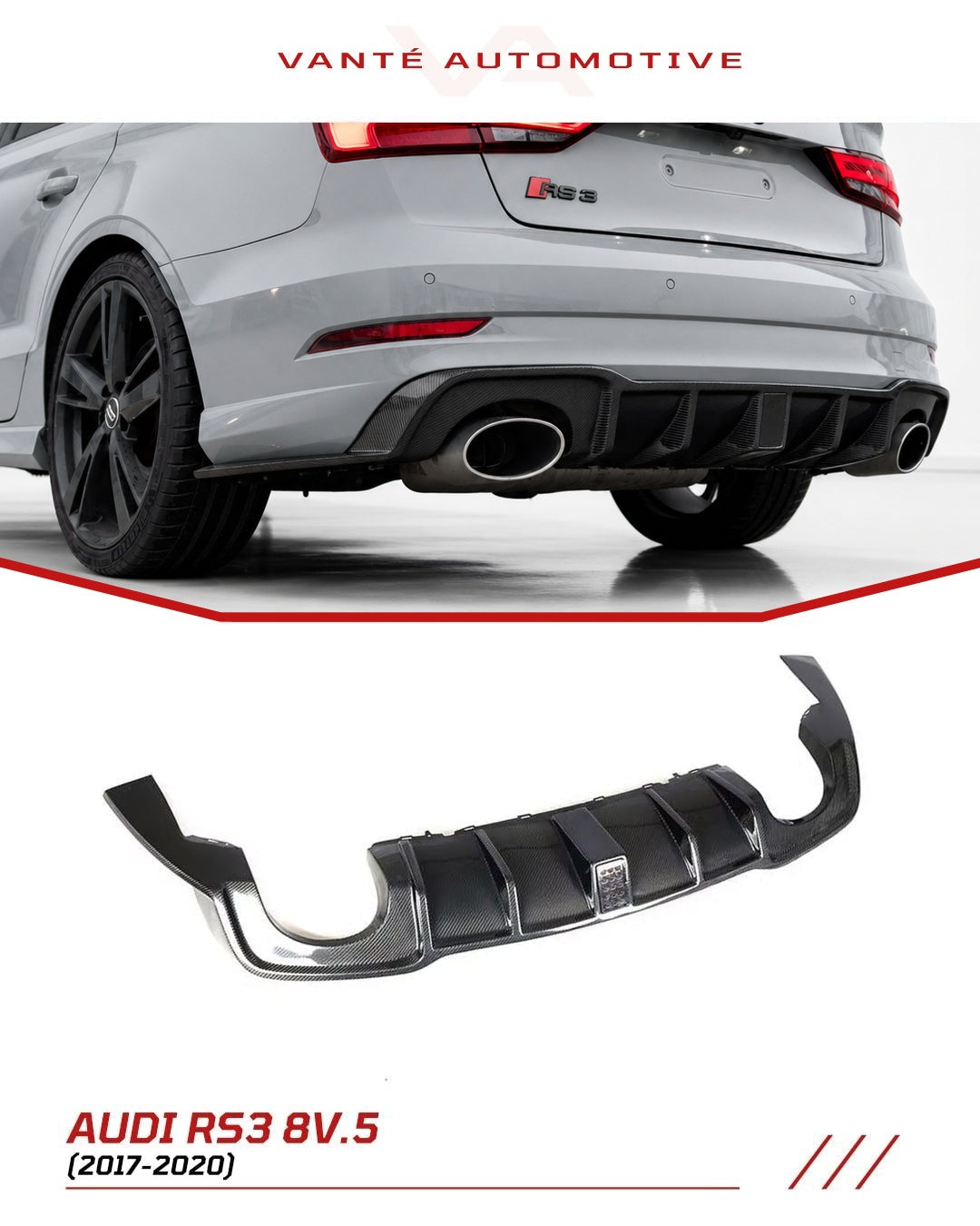 Audi RS3 8V.5 Carbon Fiber Heckspoiler V1