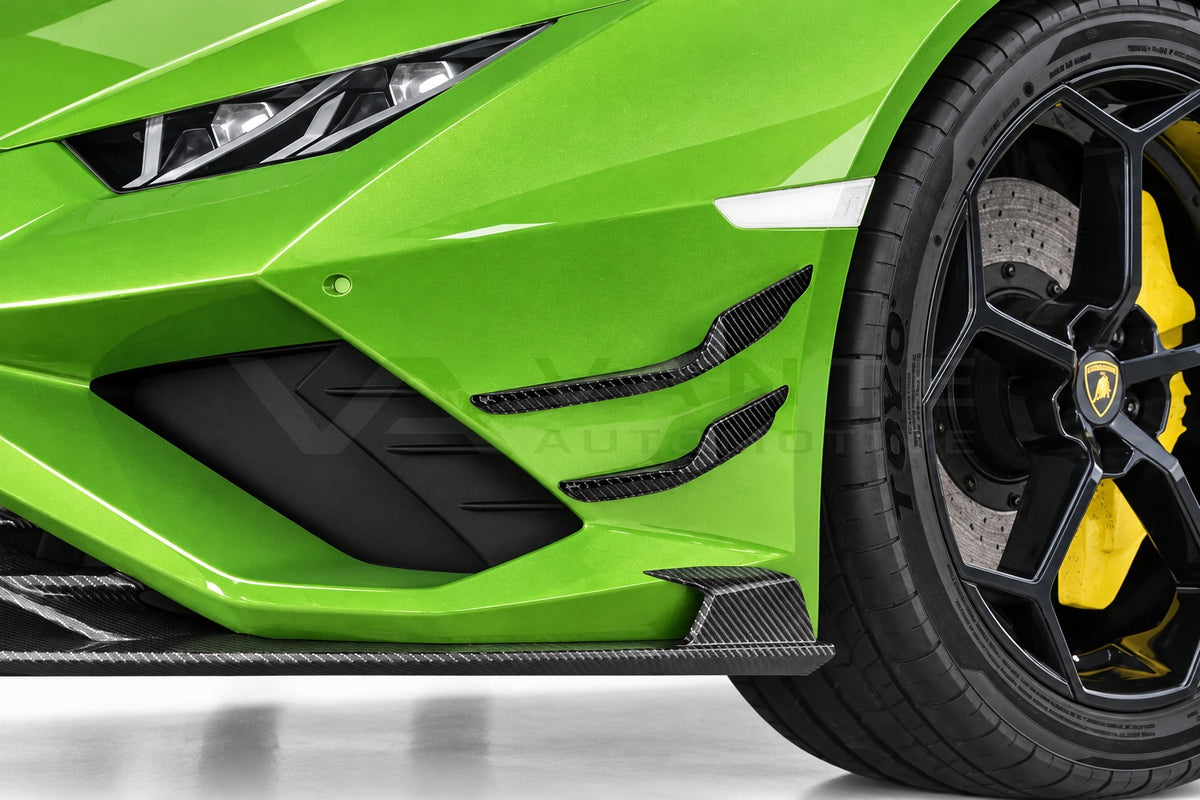 Lamborghini Huracan Evo Carbon Fibre Front Bumper Canards