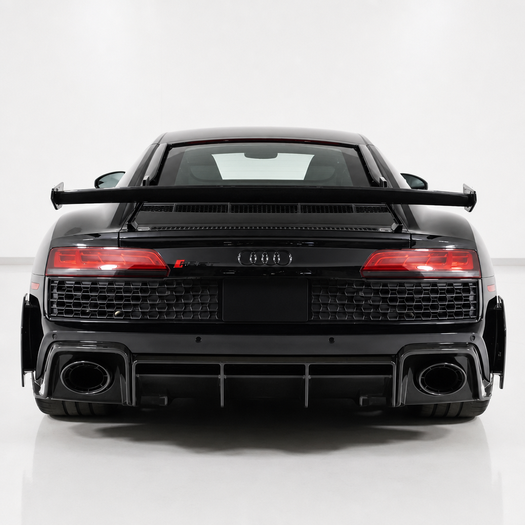 Audi R8 4S FL Carbon Fiber Rear Bumper Blades Fins