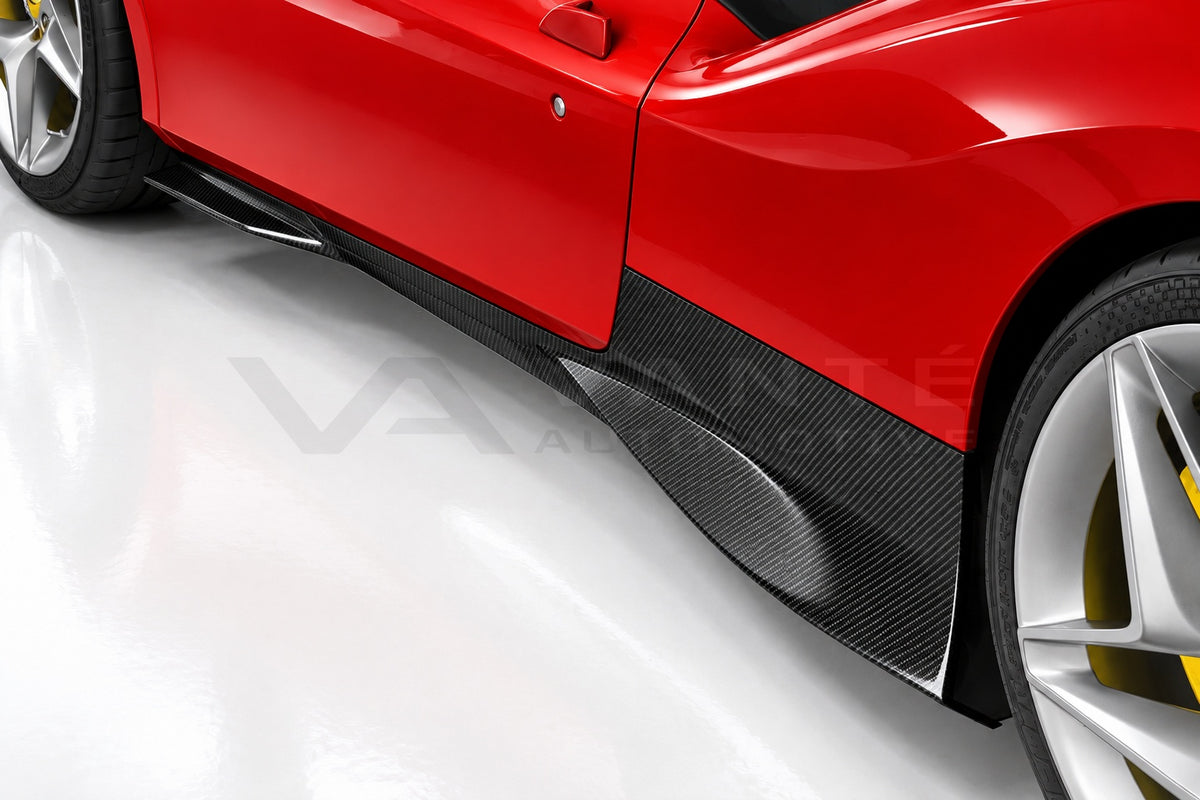 Ferrari F8 Tributo Carbon Fibre Side Skirts