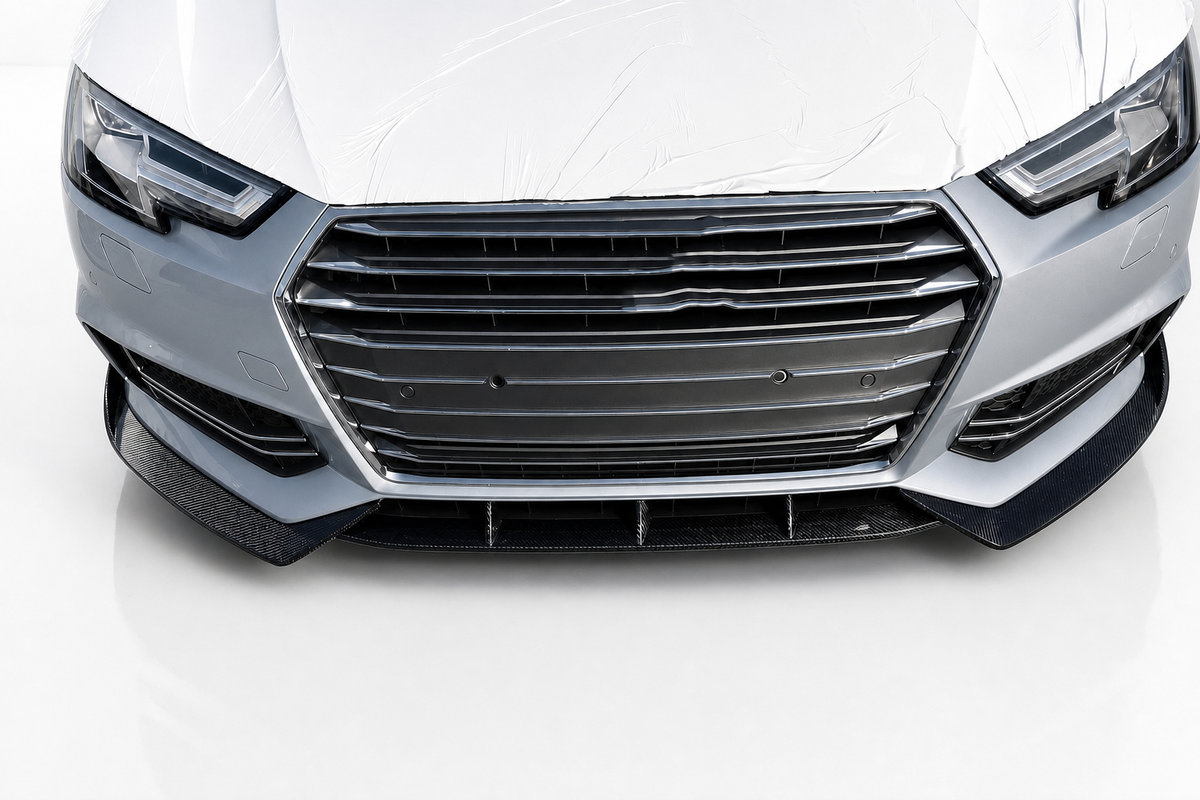 Divisor de parachoques delantero de fibra de carbono para Audi A4 S-Line / S4 B9