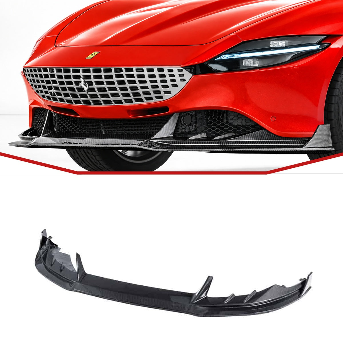 Ferrari Roma Lip Anteriore in Fibra di Carbonio