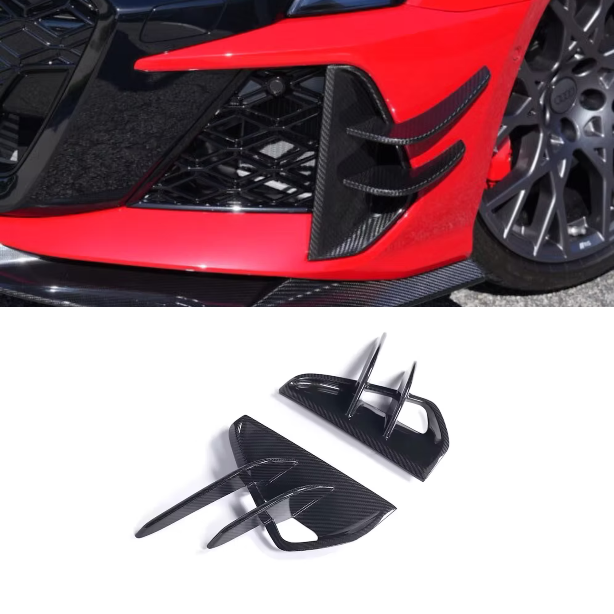 Audi RS3 8Y.5 Front Vent Canards/Wings GT Style image 0