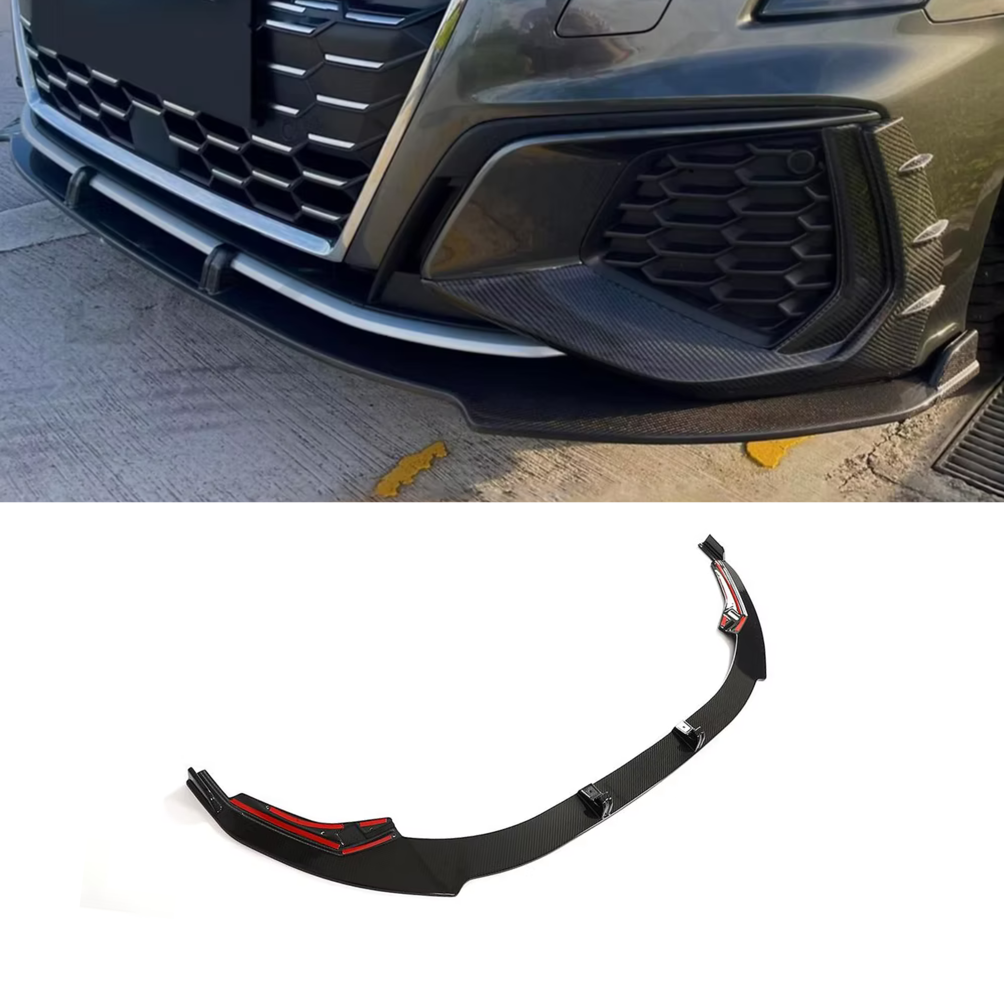 Audi S3 8Y Carbon Fibre Front Splitter Lip image 0